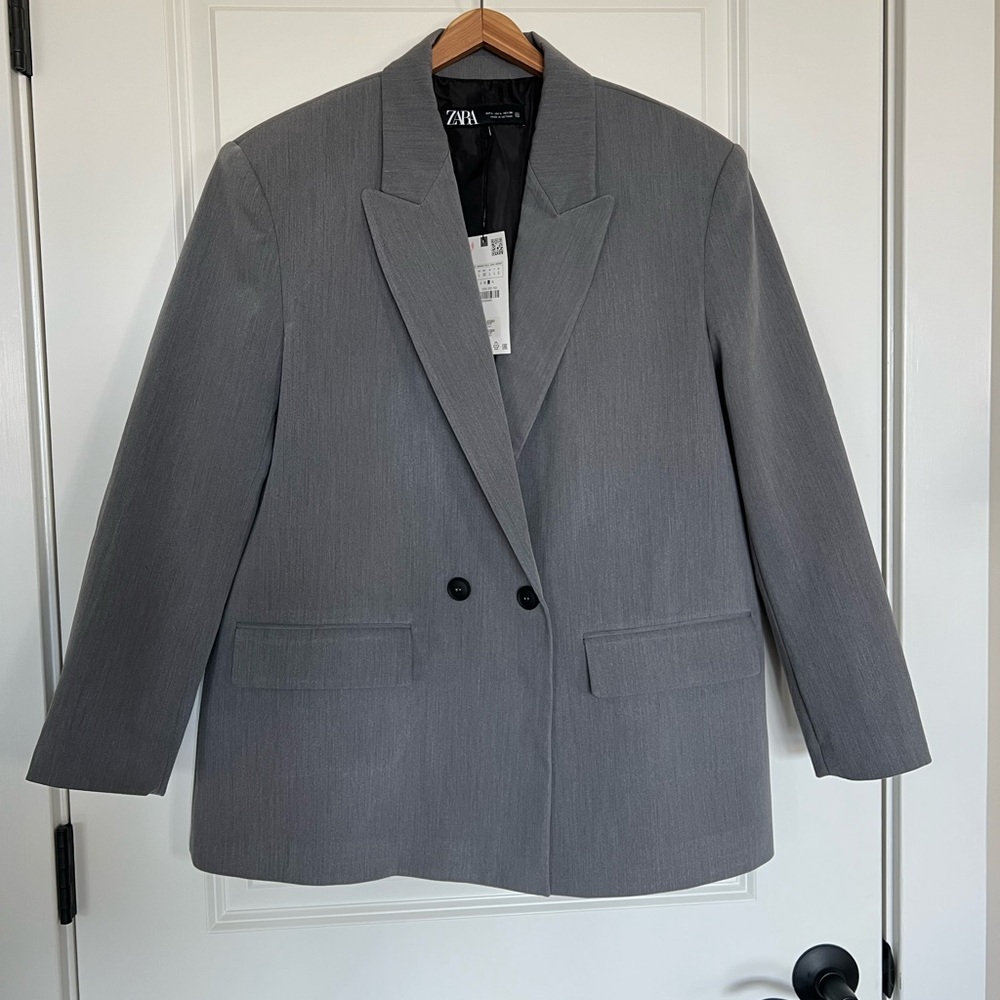 NWT Zara Double Breasted Jacket SZ L